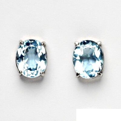 Čištín zlaté náušnice bílé i žluté zlato přírodní topaz sky NŠ 1244