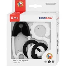 Profibaby Chrastítko 2 ks černobíla