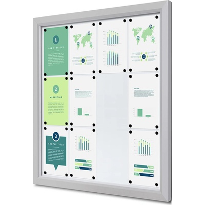 Jansen Display Venkovní uzamykatelná vitrína Slim 12 x A4 970 x 1012 mm – Zboží Živě