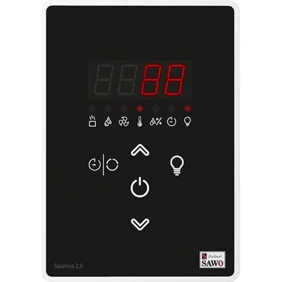 Sawo Stojící elektrický krb s topením 6000 W 30 x 90 x 30 cm šedý