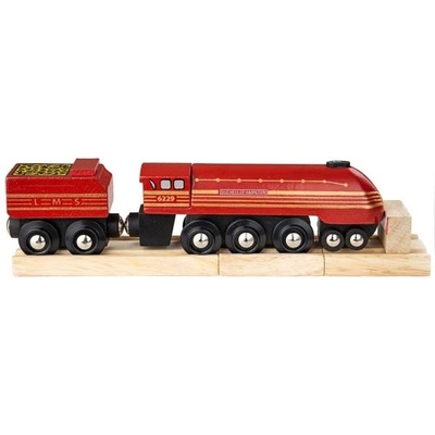 Bigjigs Toys реплика на локомотивата Duchess of Hamilton + 3 релси