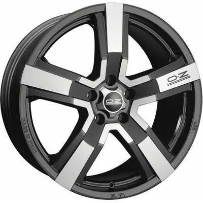 Oz Versilia 8x18 5x112 ET48 matt black diamond cut
