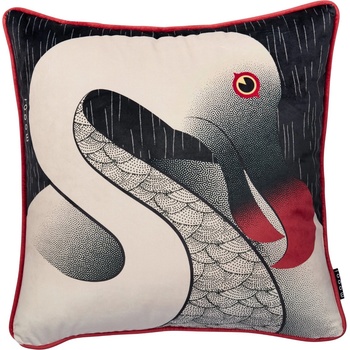 moooi Калъфка за възглавничка DODO PAVONE 50 x 50 см, черен, polyester, Moooi (MOO250688)