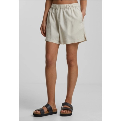 Urban Classics Women's Linen Shorts Cream šedá