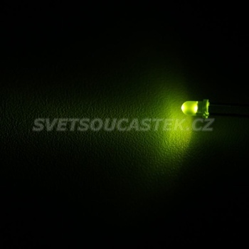LED 3mm zelená 110mcd 30° difúzní Wenrun LAG30240