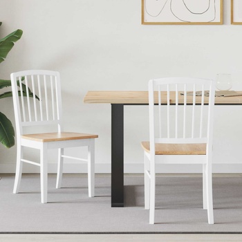 vidaXL Обедени столове 2 pcs Бяло 50 x 52, 5 x 91 см (42020452)