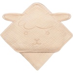 Lionelo Бебешка хавлия с качулка Lionelo - 80 x 80 cm, Beige (5903771709347) - ozone