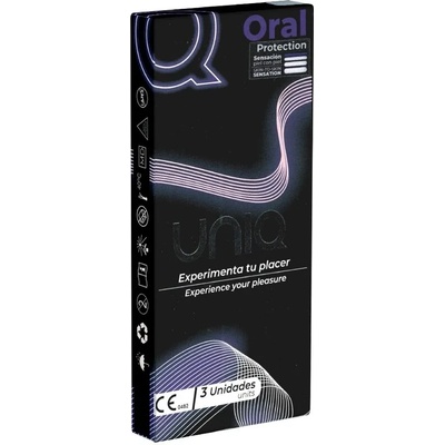 Маска за орален секс, естествено усещане, 3 броя - Uniq Oral Protection (D-232772)