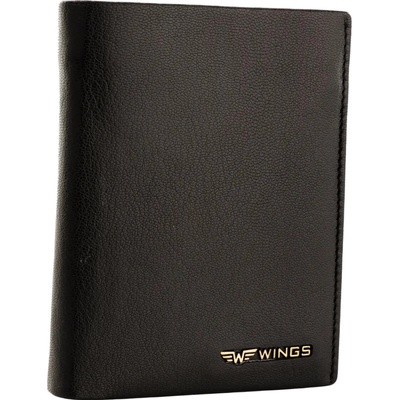 WINGS WINGS Pánská peněženka z přírodní kůže Černá L