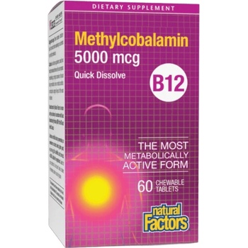 Natural Factors B12 Methylcobalamin 5000 mcg, 60 Тablets