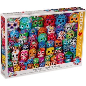 EUROGRAPHICS Пъзел Eurographics от 1000 части - Традиционни мексикански черепи (60005316)