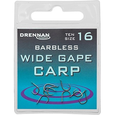 Drennan bez Protihrotu Wide Gape Carp Barbless vel.18 10 ks