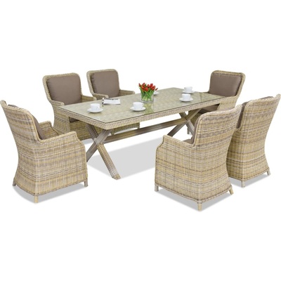 Garden Point Ексклузивен ратанов сервиз London Garden Point бежов (GAP105)