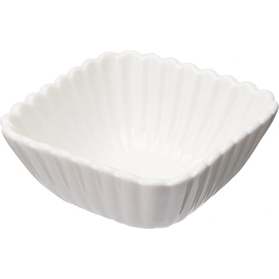 SIAKI KO-798000250 Miska na pochutiny čtverec reliéfní porcelán 6 ks