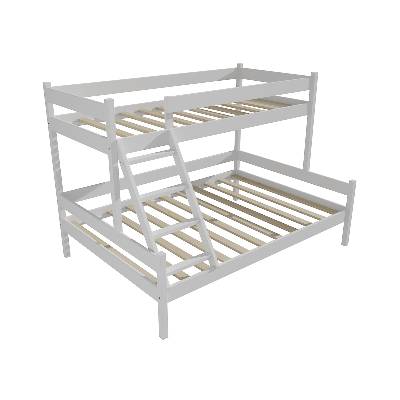 Vomaks unit, s.r.o. Patrová postel s rozšířeným spodním lůžkem PPS 002 Rozměr: 80/160 x 180 cm, Barva-3: barva bílá
