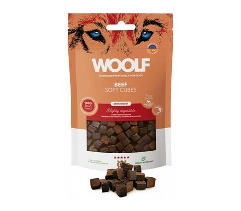 WOOLF Soft Cubes Beef Monoprotein 100 g