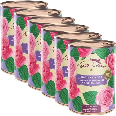 Terra Canis English Rose - Агнешка с градински зеленчуци и розови листенца 6 x 400 г