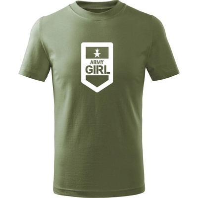 Dragowa detské krátke tričko Army girl olivová