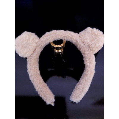 Radi handmade Парти диадема със светло бежови понпони (769)