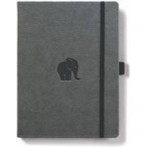 Dingbats A5+ Wildlife Grey Elephant Notebook - Dotted