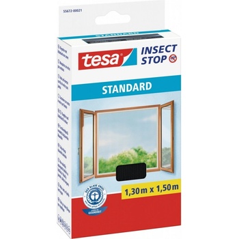 Tesa 55672-00021-06 STANDARD Síť proti hmyzu na okno 1,3 x 1,5m antracit
