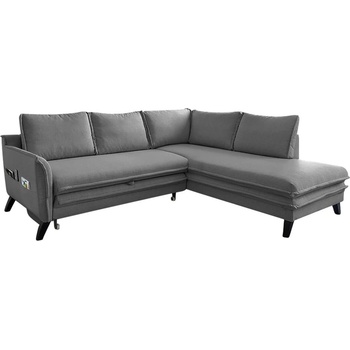 Miuform Сив ъглов разтегателен диван десен ъгъл Charming Charlie - Miuform (Charming Charlie 2QL-HAEECR LIN18)