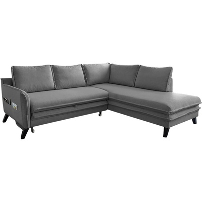 Miuform Сив ъглов разтегателен диван десен ъгъл Charming Charlie - Miuform (Charming Charlie 2QL-HAEECR LIN18)