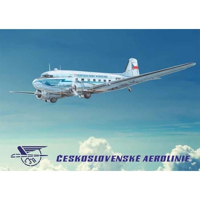 LietadloČeskoslovenské Aerolinie - ceduľa 29cm x 20cm Plechová tabuľa