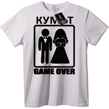 NOONEBRAND Тениска Game Over Wedding - 2XL, Black