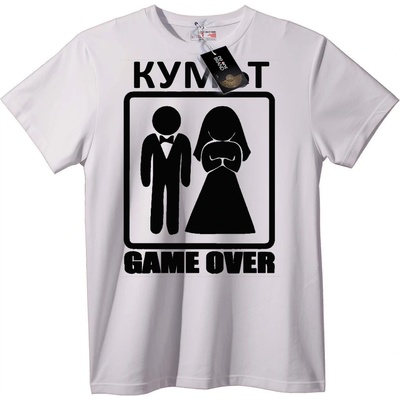 NOONEBRAND Тениска Game Over Wedding - 2XL, Black