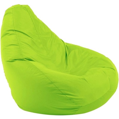 Pufrelax Пуф, круша, 220л. , Nirvana Hobbit - Teteron Green neon, За открито, Перящ се калъф, Пълнеж от Полистиролни перли