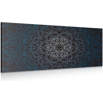 Obraz ornamentálna Mandala na čiernom pozadí