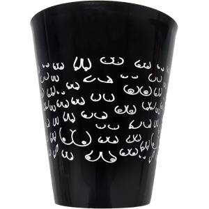  Парти чаша с гърди, провокативна и забавна - Cup Boobs Black 500ml (D-245425)