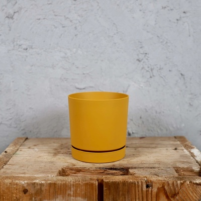 PROSPERPLAST Kvetináč TUBO P 12,8cm mustard