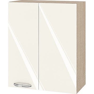 ИРИМ Горен ъглов кухненски шкаф Сити МФ-Крийм гланц-11-17 60 см