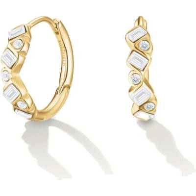ROSEFIELD oceľové náušnice Baguette Hoops JECBG-J1171