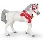 Papo Фигурка Papo Horse, Foals and Ponies - Бял арабски кон, с червени украшения (51568) - ozone