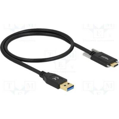 Delock 84007 USB A vidlice USB C vidlice 0,5m černý