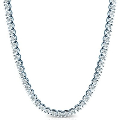 Savicki Náhrdelník biele zlato, laboratórne diamanty SAV-N-TENIS-40CM-38SZ-25K-585-BDLAB-B