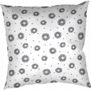 Dadka bavlna Agnes tmavosivá na bielej 40 x 40 cm