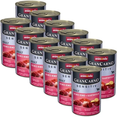 Animonda Gran Carno Sensitiv Adult hovädzie so zemiakmi 12 x 400 g