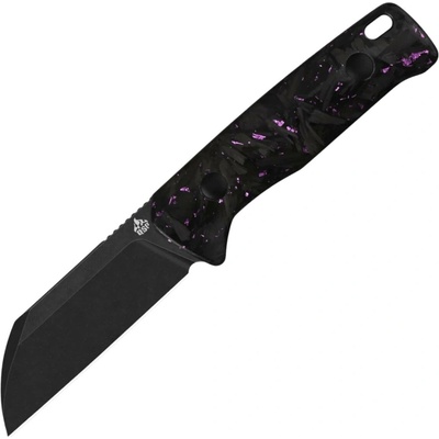 QSP Knife Baby Penguin 14C28N, black stonewash, Purple shredded CF QS130BP-E2