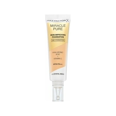 Max Factor Miracle Pure Skin-Improving Foundation dlhotrvajúci make-up s hydratačným účinkom 33 Crystal Beige 30 ml