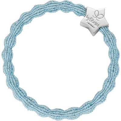 By Eloise London Metallic Silver Star Ластик за коса за жени цвят Light Blue