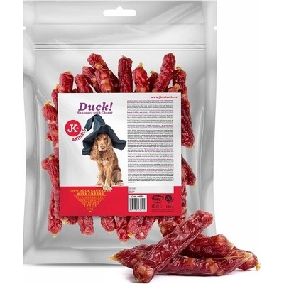 JK ANIMALS Meat Snack Duck Sausages with Cheese 500 g
