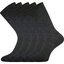 Lonka ponožky KlimaX 5 párov čierna melír