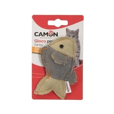 Camon Cat toy with catnip - denim fishes - котешка играчка