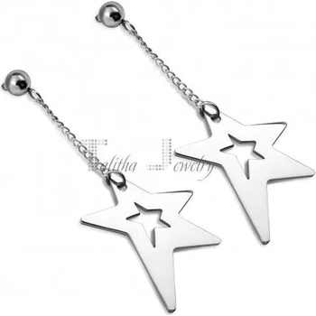 Image 1 of Talitha Висящи обеци " Звезди"