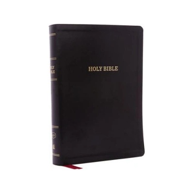 KJV Holy Bible, Super Giant Print Reference Bible, Deluxe Black Leathersoft, Thumb Indexed, 43,000 Cross References, Red Letter, Comfort Pri