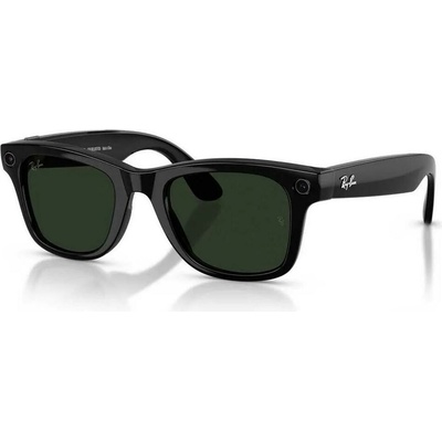 GOOGLE Meta Ray-Ban Gen2 Wayfarer, Shiny Black, Green transitions (Large) RW4012 601/1M53